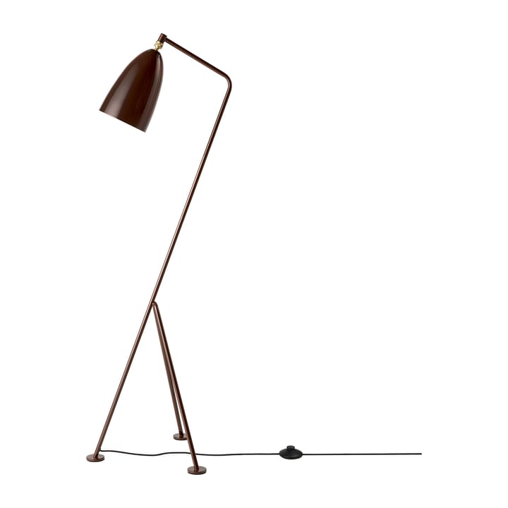 Gresshoppe gulvlampe blank - Walnut brown - GUBI
