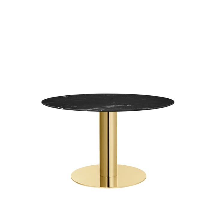 Gubi 2.0 spisebord - marble black, Ø 110, messingstativ - GUBI