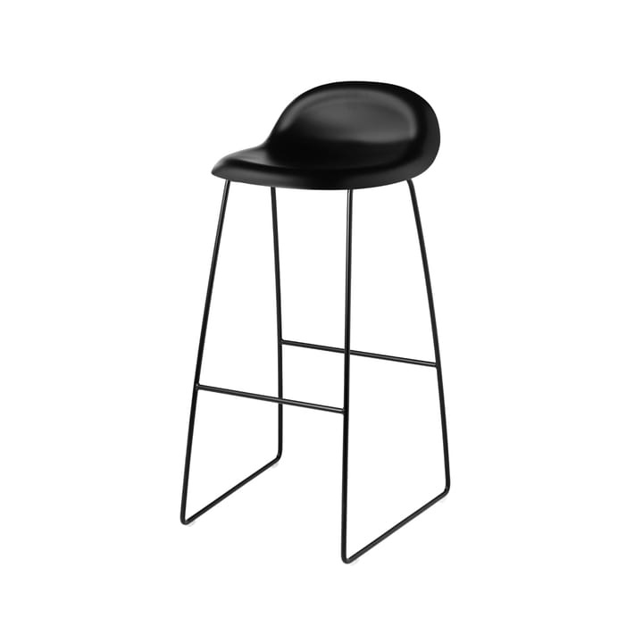 Gubi 3D barstol høy - black, sorte stålmeier - GUBI