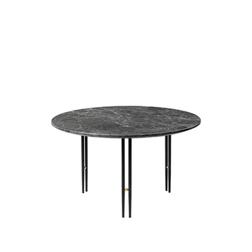 IOI sofabord - grey emperador marble, ø70, sort stativ - GUBI