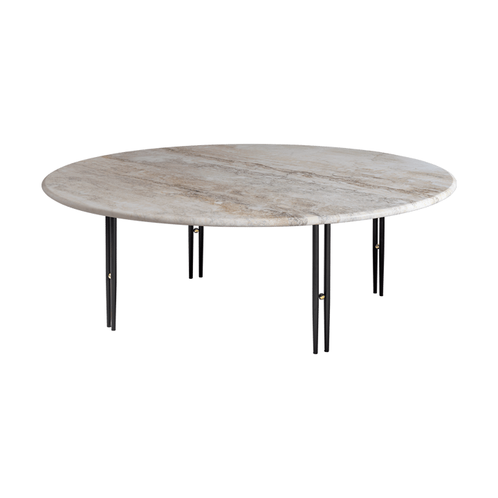 IOI sofabord - Rippled beige-svart stativ ø100 cm - GUBI