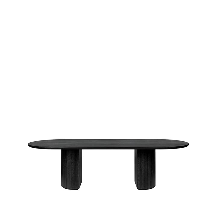 Moon matbord ellipse - oak brown/black stained - GUBI