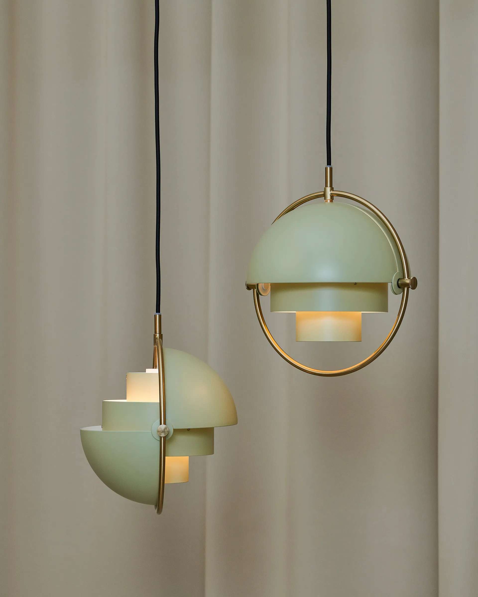 Multi-Lite taklampe small, Brass-desert sage GUBI