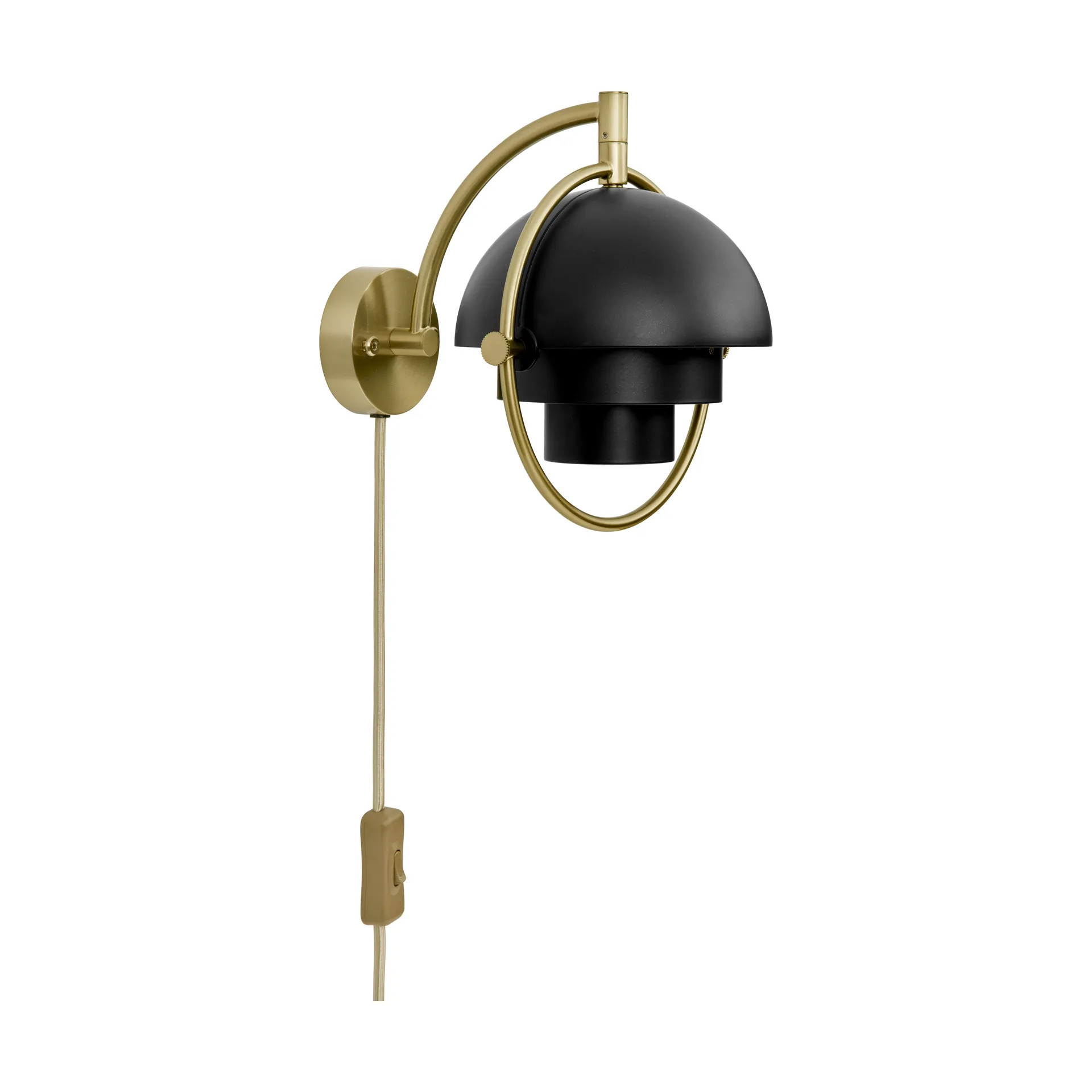 Multi-Lite vegglampe, Svart-messing GUBI