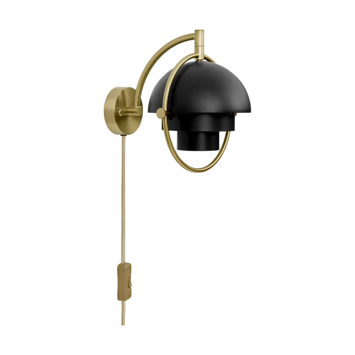 Multi-Lite vegglampe - Svart-messing - GUBI