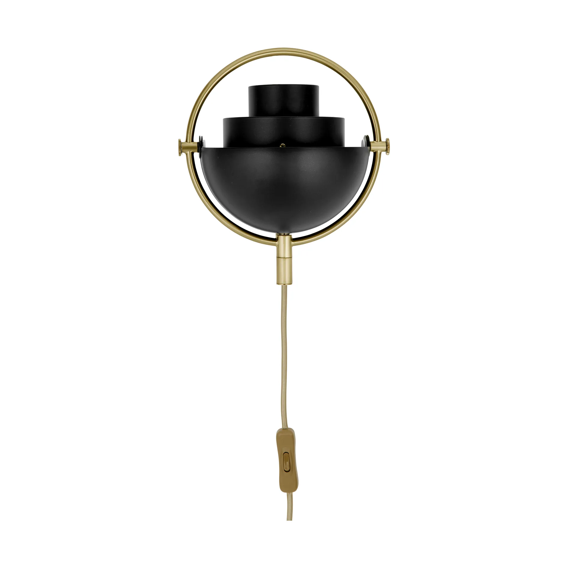Multi-Lite vegglampe, Svart-messing GUBI