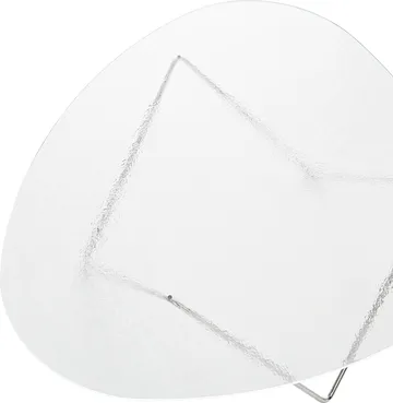 Pedrera salongbord - Krom-strukturglass transparent - GUBI