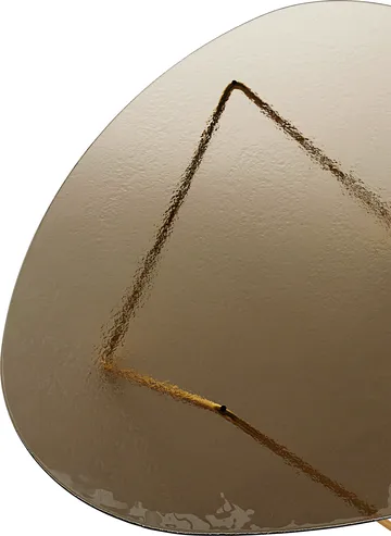 Pedrera salongbord - Semimatt messing-strukturglass bronse - GUBI