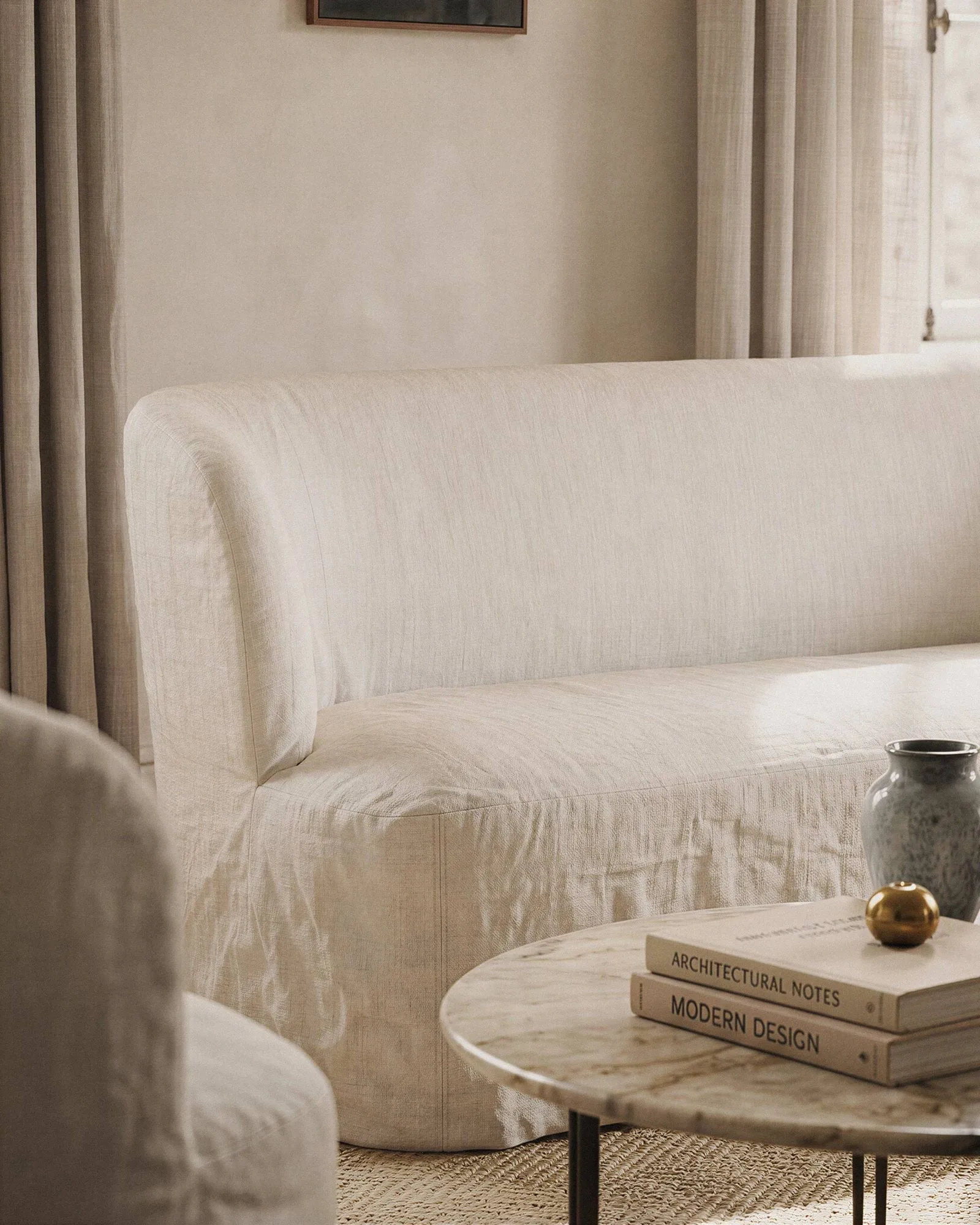 Stay Slipcover sofa, Linen 0024, 190x70 cm, 2,5-seter GUBI