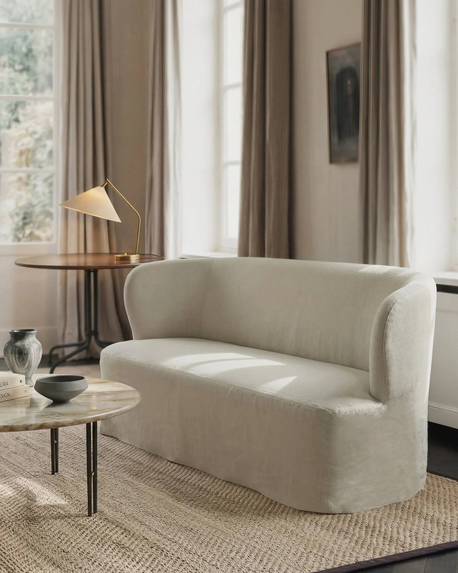 Stay Slipcover sofa, Linen 0024, 190x70 cm, 2,5-seter GUBI