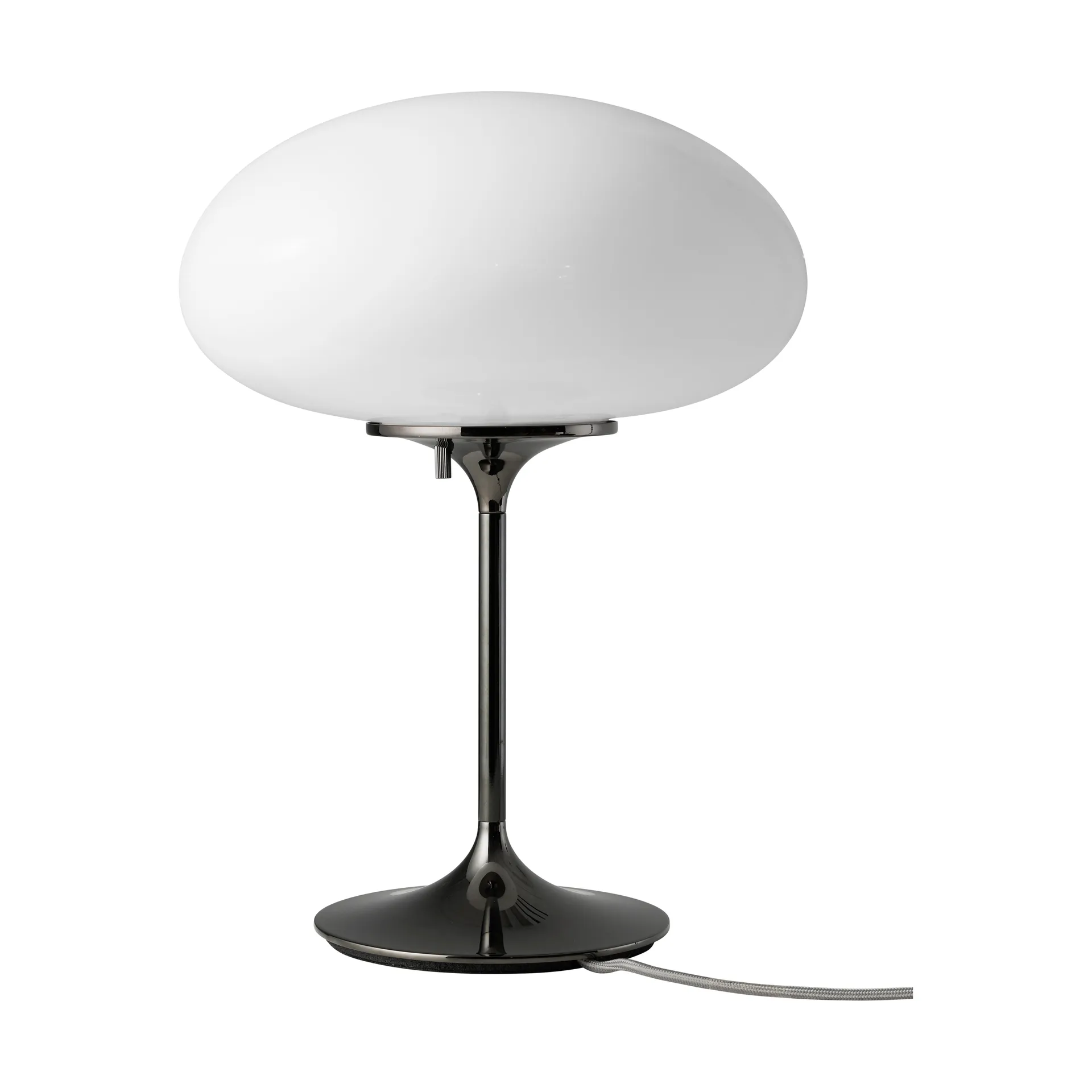 Stemlite bordlampe, Black chrome-opalglass, 42 cm GUBI