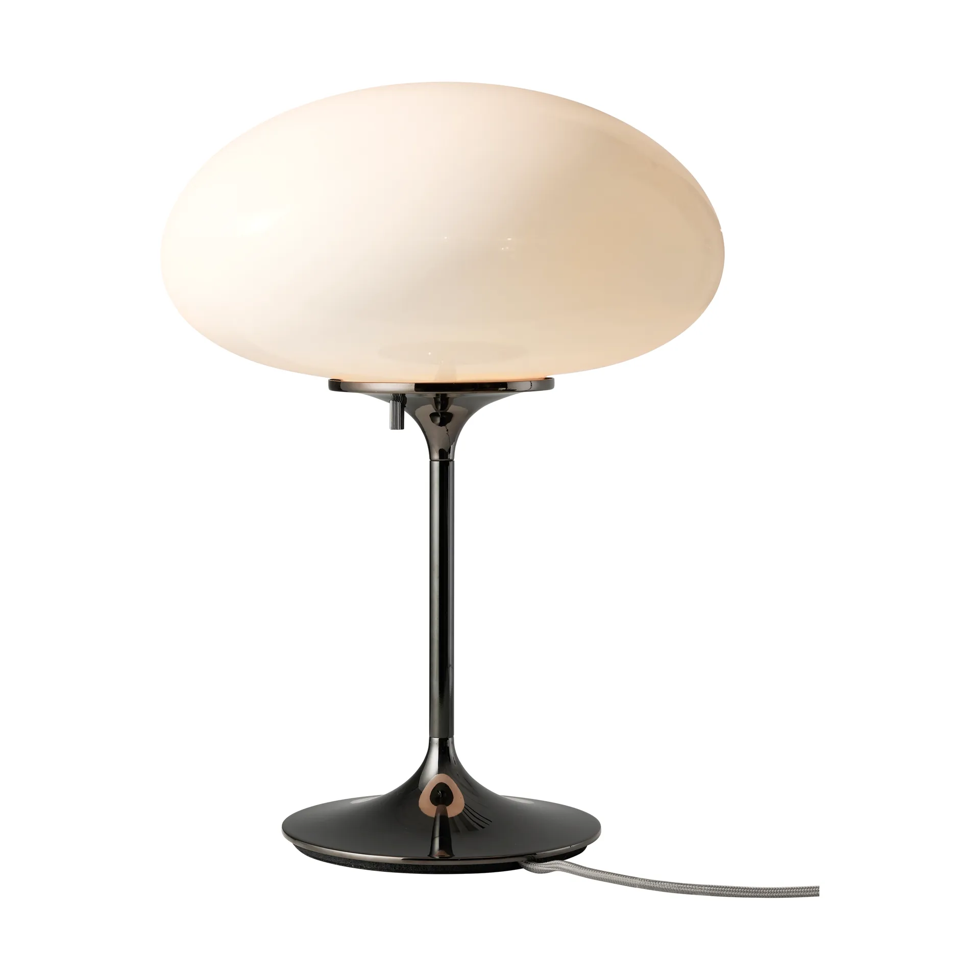 Stemlite bordlampe, Black chrome-opalglass, 42 cm GUBI