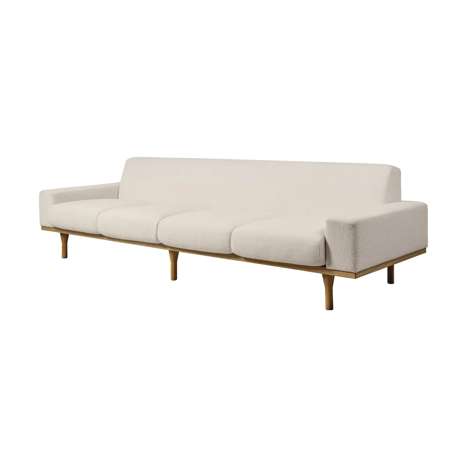 SW50 sofa, Harp 24 Ivory-oljet eik, 4-seter GUBI