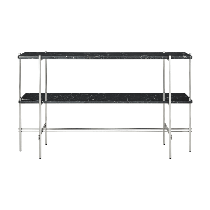 TS Console avlastningsbord 120 x 30 x 72 cm - Black marquina marble-stål - GUBI