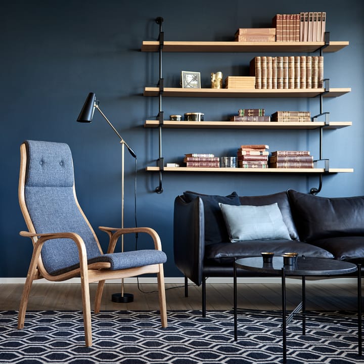 TS Round sidebord, black marquina marble, Ø 80 cm, sort stativ GUBI