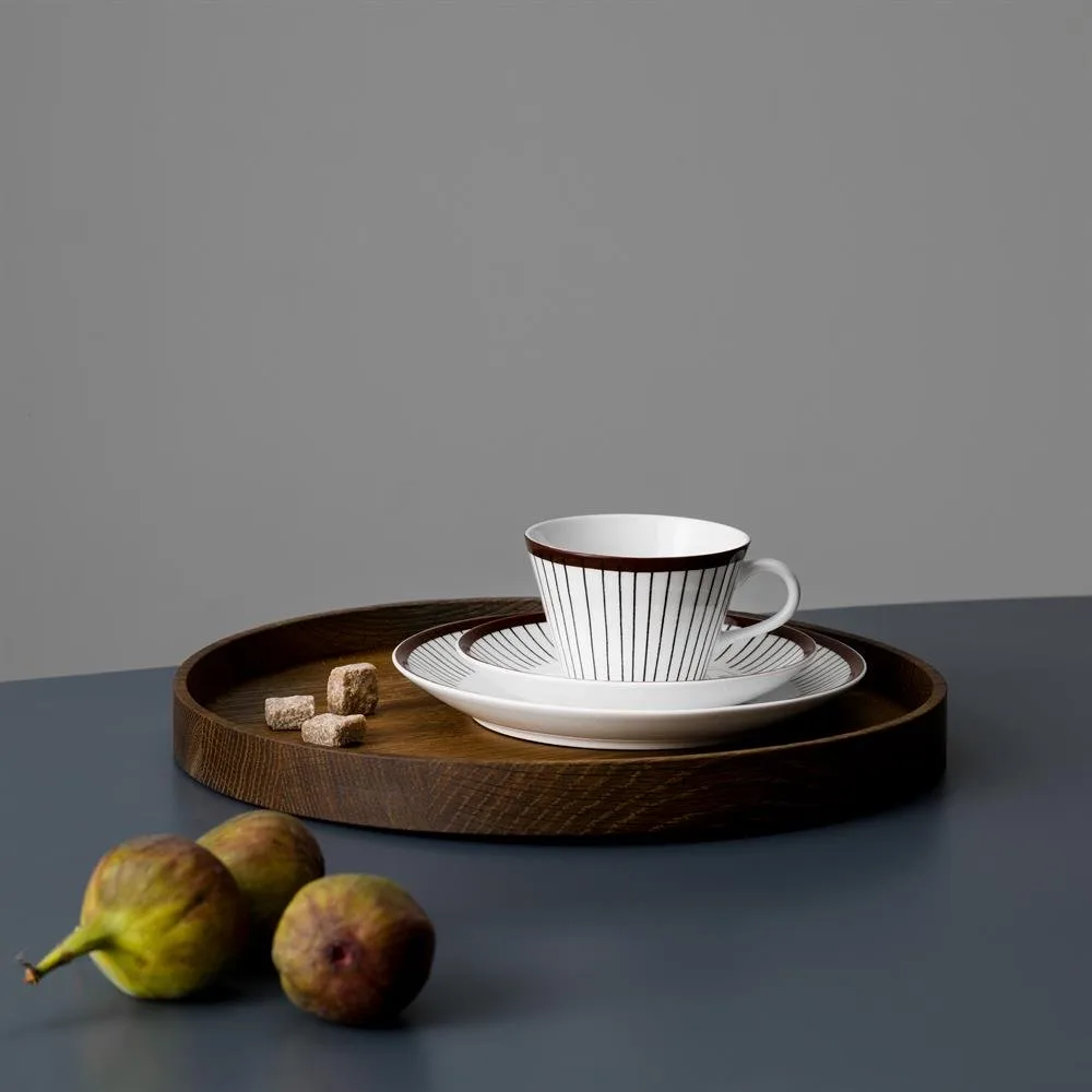 Ribb kaffegods, Kaffekopp + skål Gustafsbergs Porslinsfabrik