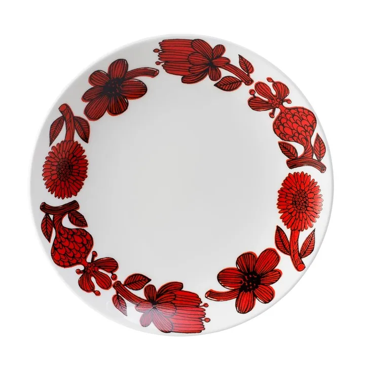 Röd Aster tallerken - Ø 22 cm - Gustafsbergs Porslinsfabrik
