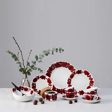 Röd Aster tallerken - Ø 28 cm - Gustafsbergs Porslinsfabrik