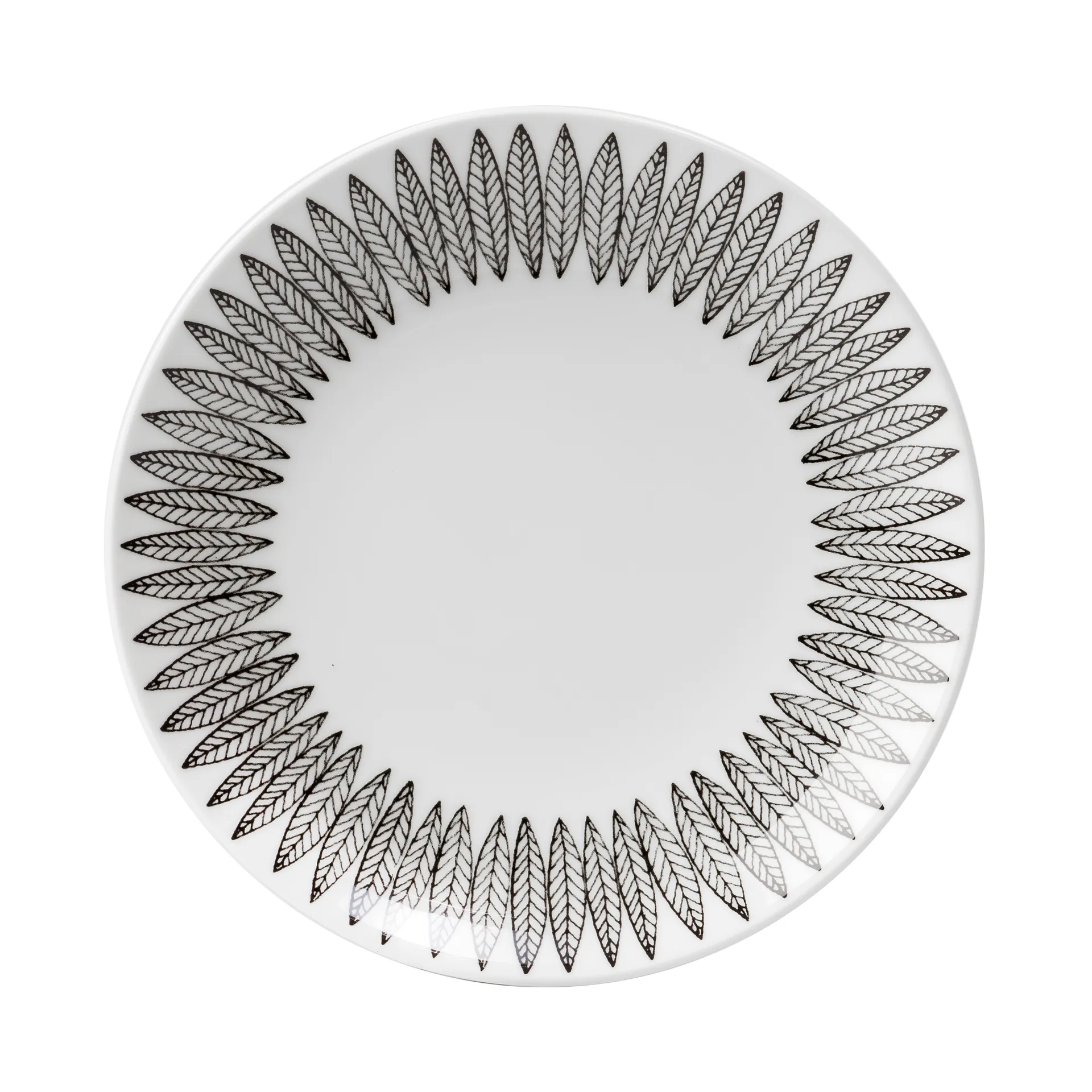 Svart Salix tallerken, Ø 22 cm Gustafsbergs Porslinsfabrik