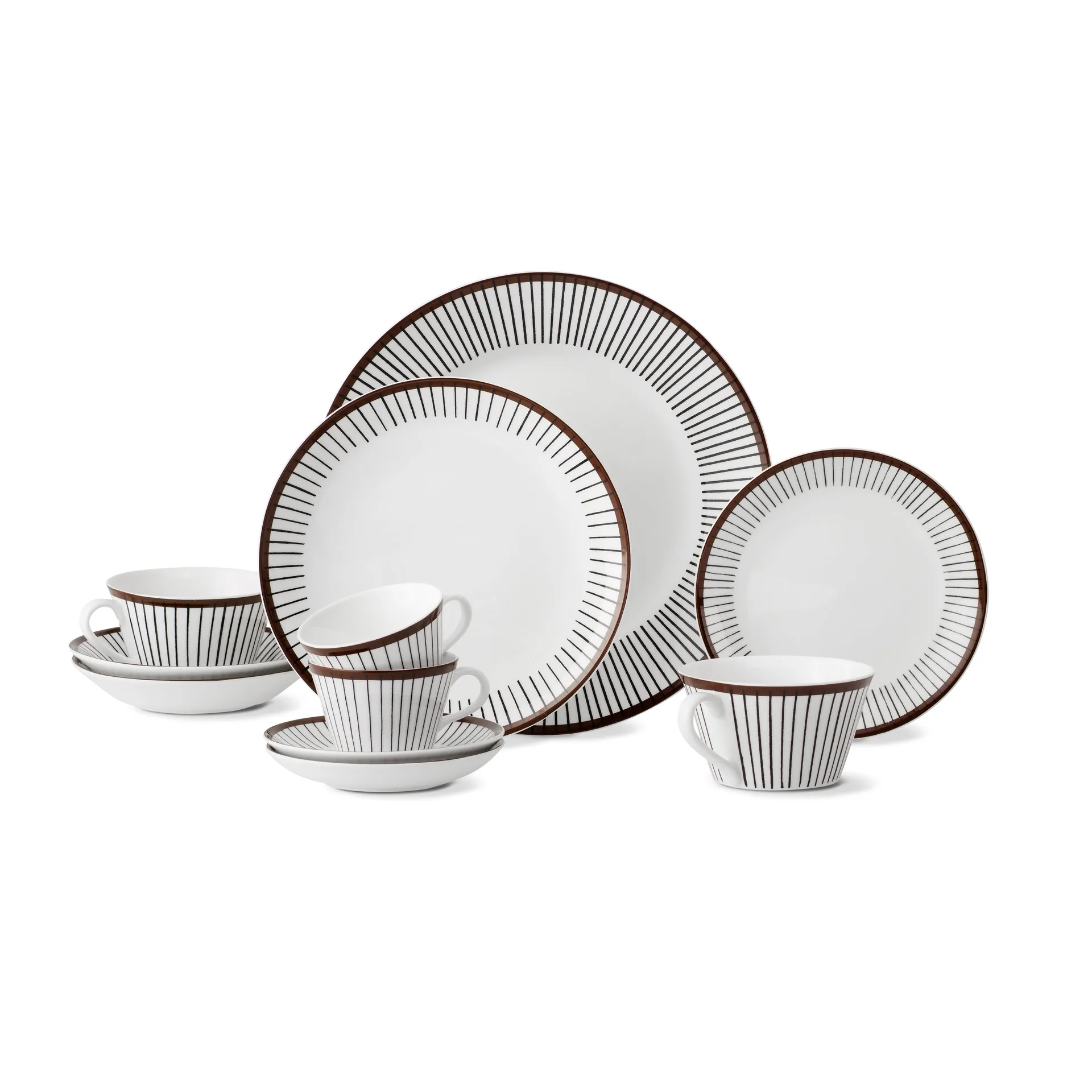 Ribb tegods, tekopp + skål Gustavsbergs Porslinsfabrik