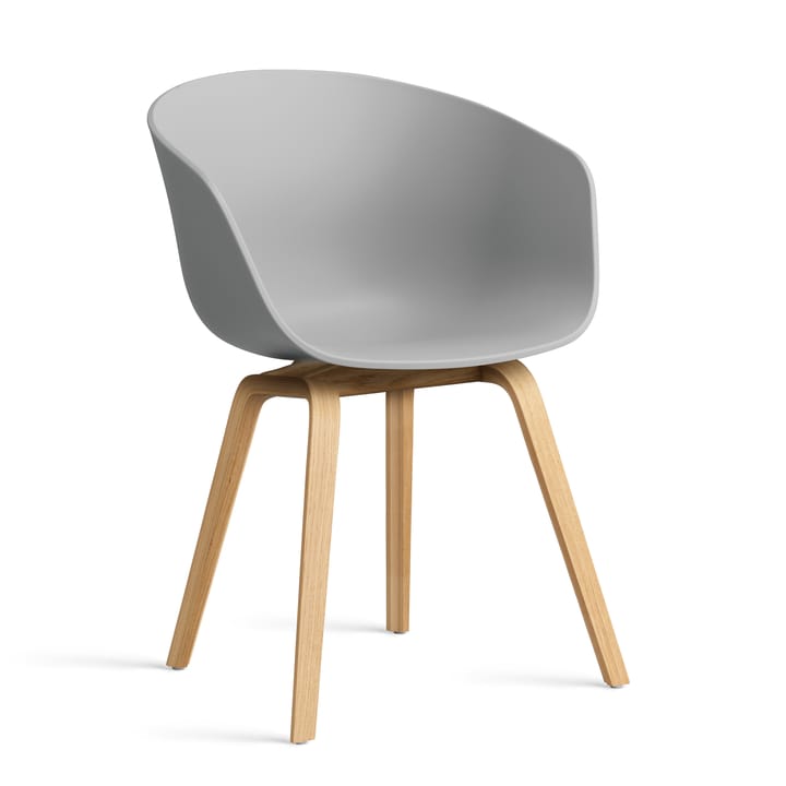 About a Chair 22 stol 2.0 - Concrete grey-lakkert eikstativ - HAY