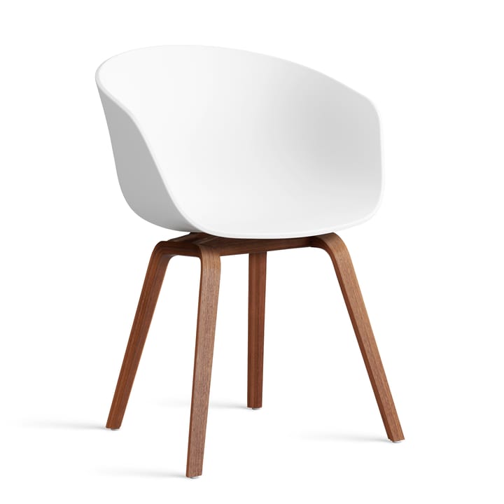 About a Chair 22 stol 2.0 - Hvit-lakkert valnøttstativ - HAY