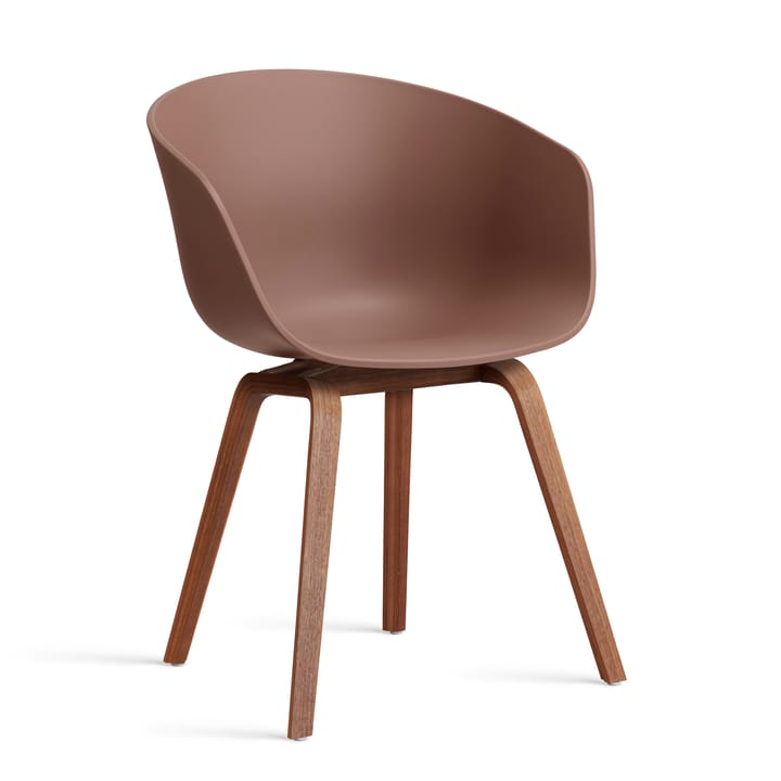 About a Chair 22 stol 2.0 - Soft brick-lakkert valnøttstativ - HAY