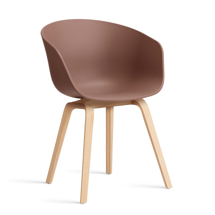 About a Chair 22 stol 2.0 - Soft brick-såpet eikstativ - HAY