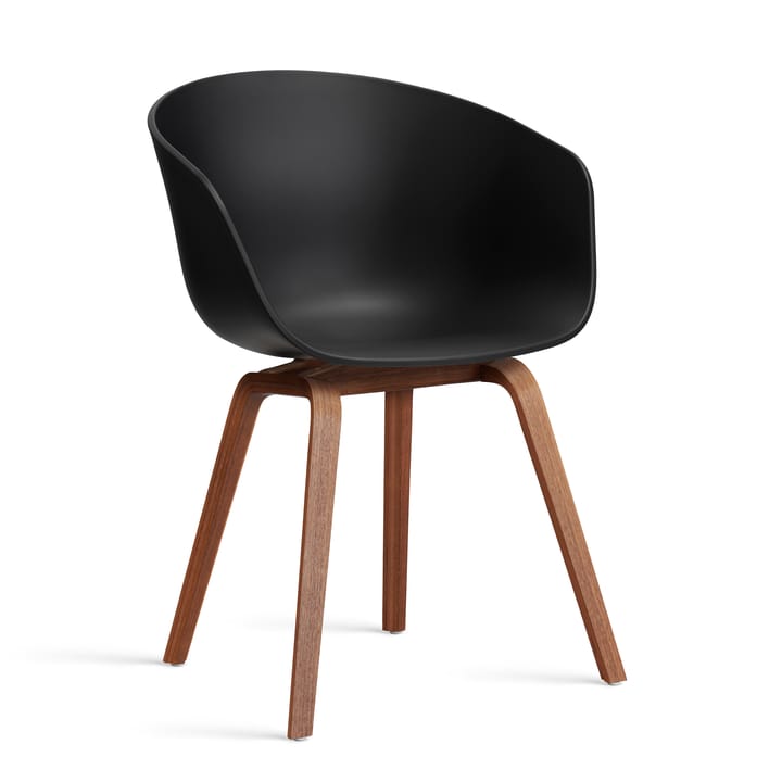 About a Chair 22 stol 2.0 - Svart-lakkert valnøttstativ - HAY