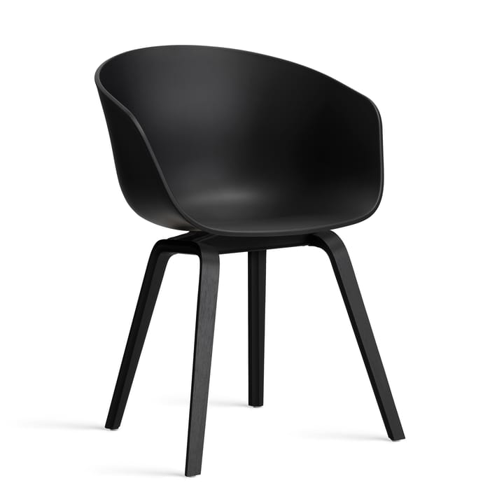 About a Chair 22 stol 2.0 - Svart-svart eikstativ - HAY