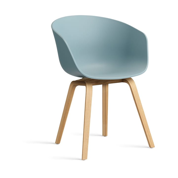 About a Chair 22 stol - Dusty blue-lakkert eikstativ - HAY