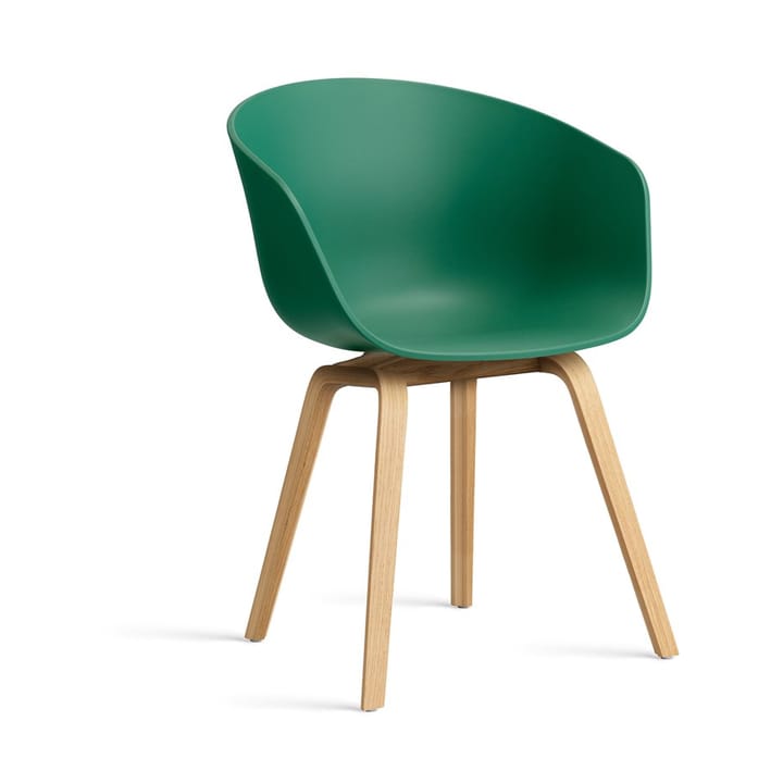 About a Chair 22 stol - Teal green-lakkert eikstativ - HAY