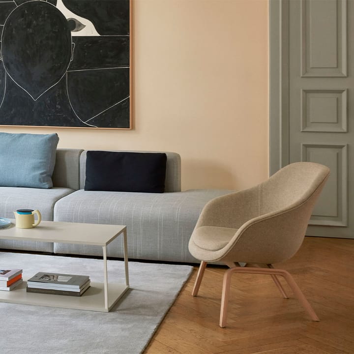 About a Lounge 83 lounge-stol, Tyg black dark brown melange-såpet eikben HAY