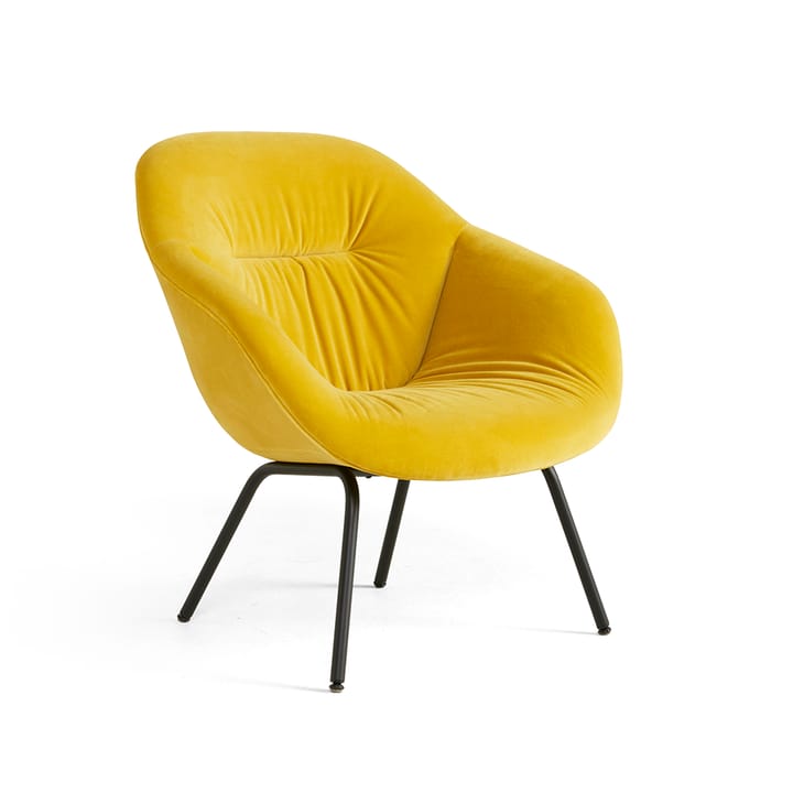 About a Lounge 87 Soft lenestol - Lola yellow-svart stål stativ - HAY