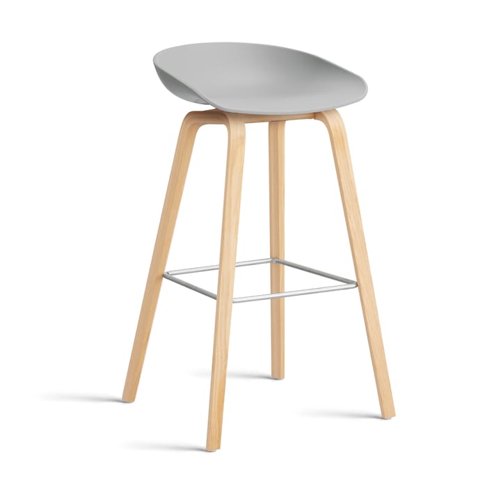 About a Stool 32 High barstol såpat ekstativ 2.0 - Concrete grey-rostfritt stålstøtte - HAY