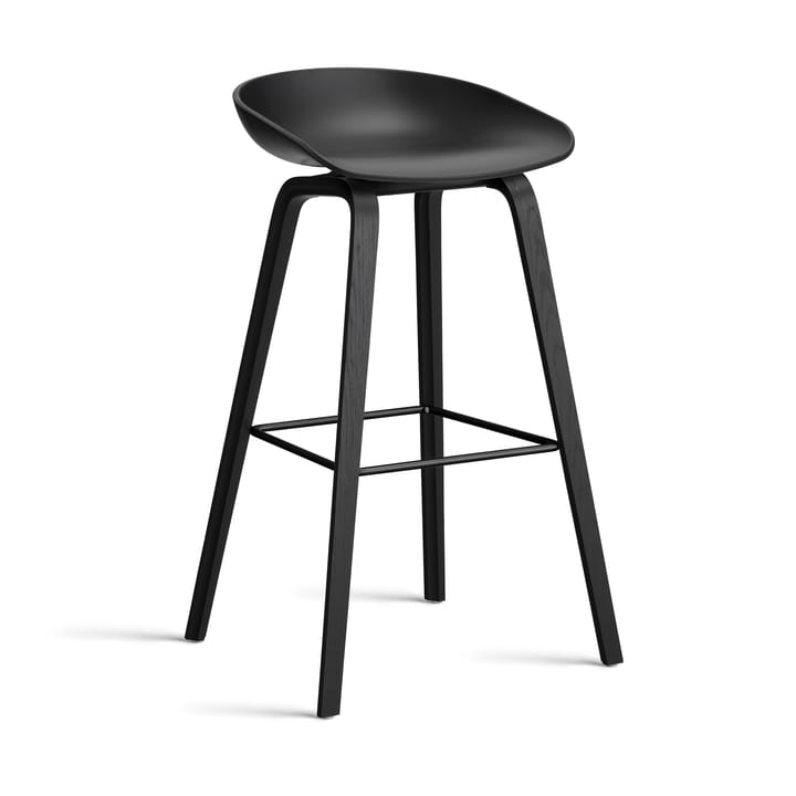 About a Stool 32 High barstol svart ek-stativ 2.0 - Svart-svart stålstøtte - HAY