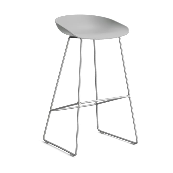 About a Stool 38 High barstol 2.0 - Concrete grey-rostfritt stål stativ - HAY