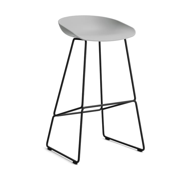 About a Stool 38 High barstol 2.0 - Concrete grey-svart stål stativ - HAY