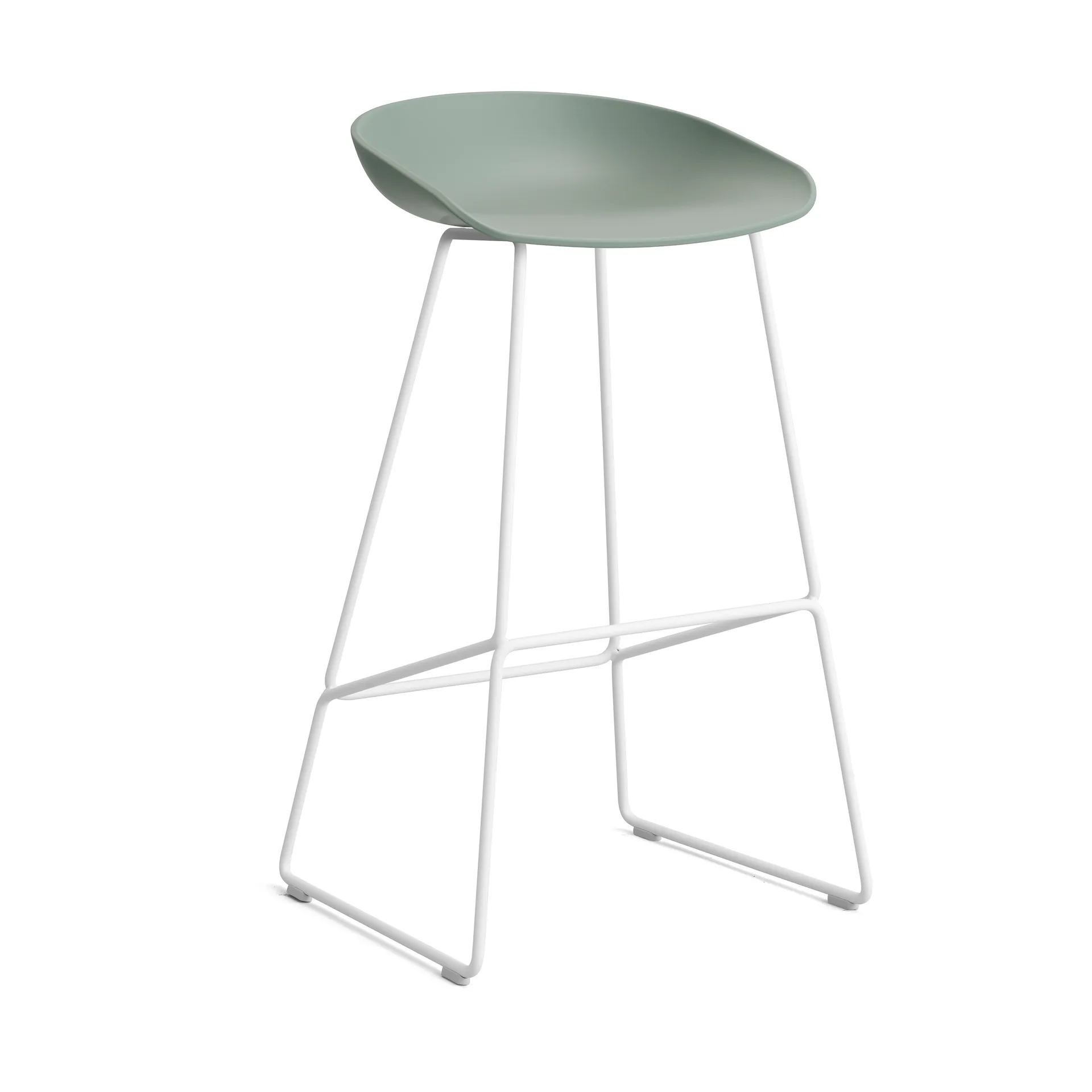 About a Stool 38 High barstol 2.0, Fall green-hvitt stål stativ HAY