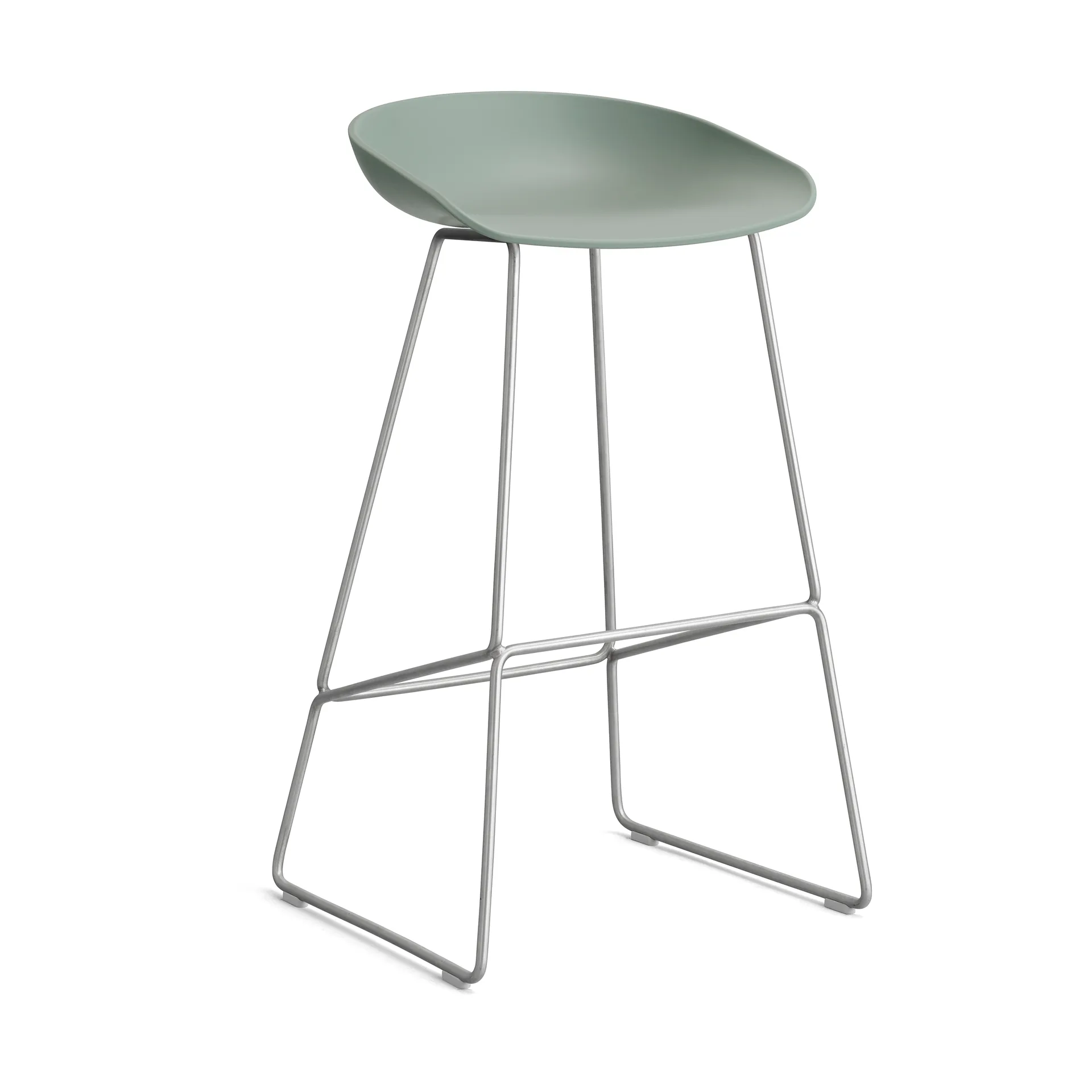 About a Stool 38 High barstol 2.0, Fall green-rostfritt stålfot HAY