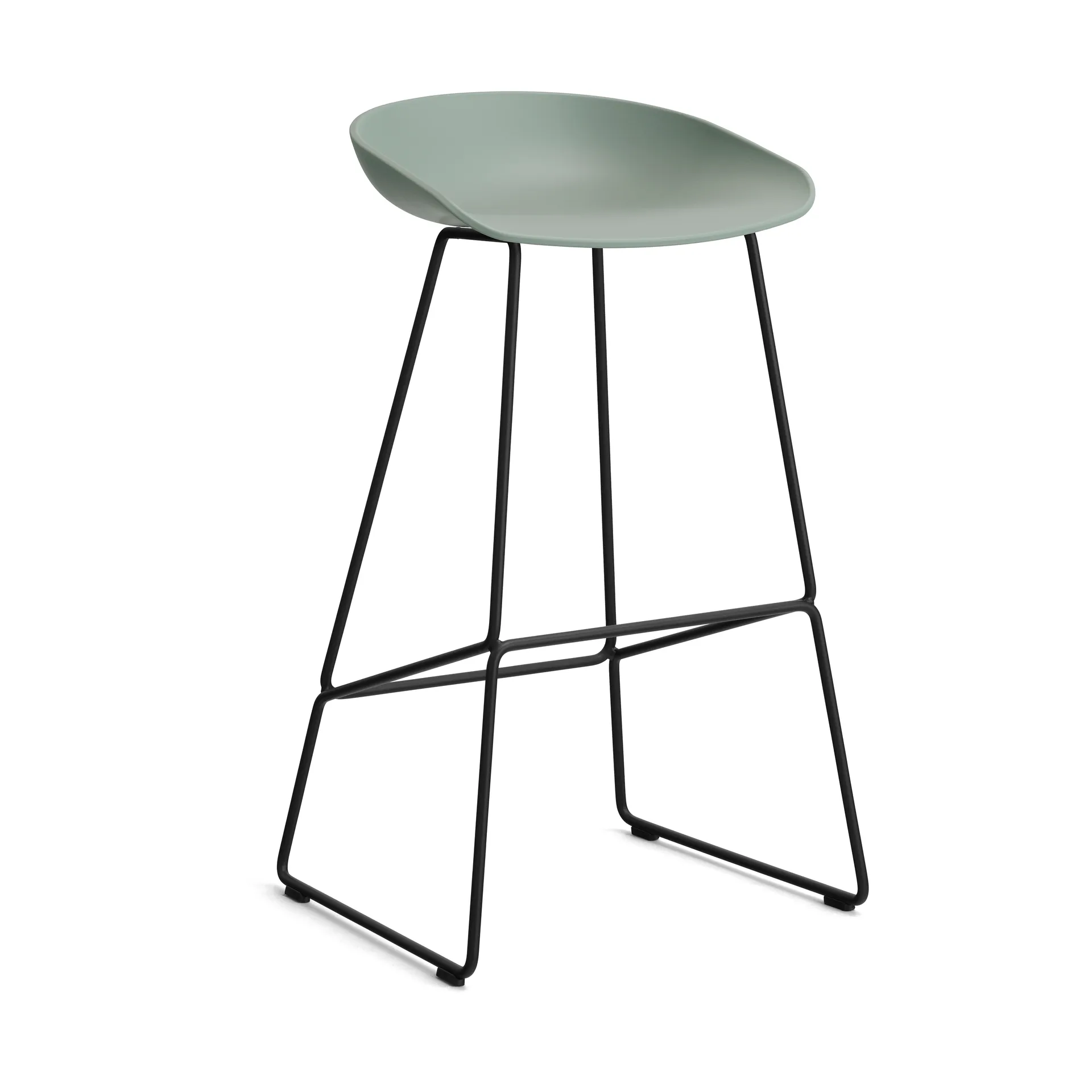 About a Stool 38 High barstol 2.0, Fall green-svart stål stativ HAY