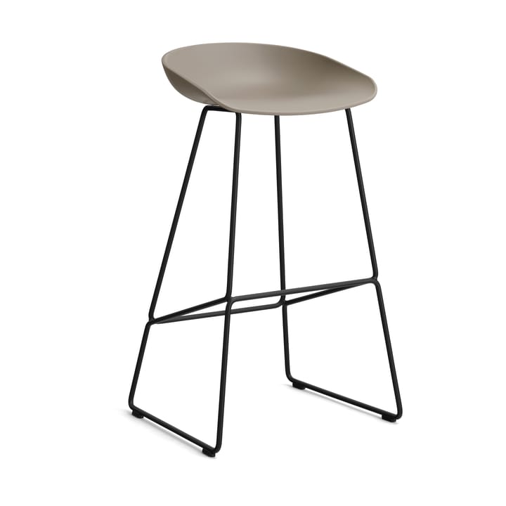 About a Stool 38 High barstol 2.0 - Khaki-svart stål stativ - HAY