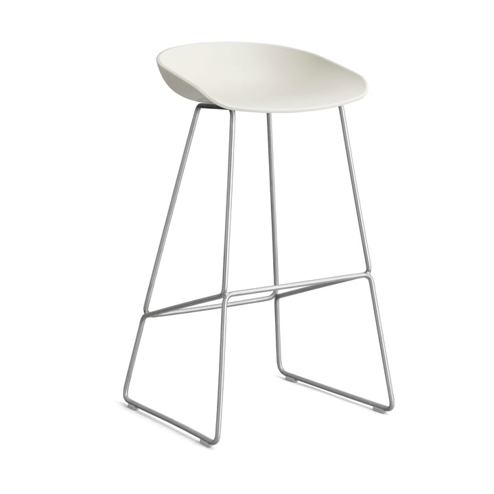 About a Stool 38 High barstol 2.0 - Melange cream-rostfritt stål stativ - HAY