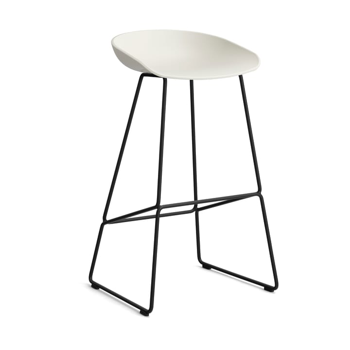 About a Stool 38 High barstol 2.0 - Melange cream-svart stål stativ - HAY