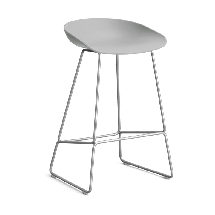 About a Stool 38 Low barstol 2.0 - Concrete grey-rostfritt stål stativ - HAY