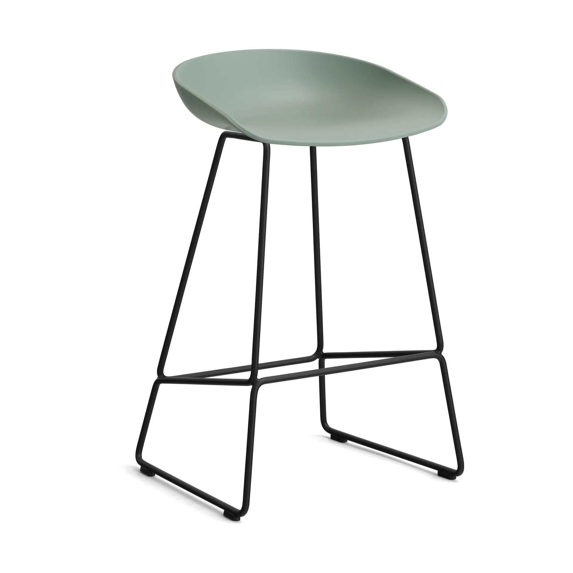About a Stool 38 Low barstol 2.0, Fall green-svart stål stativ HAY