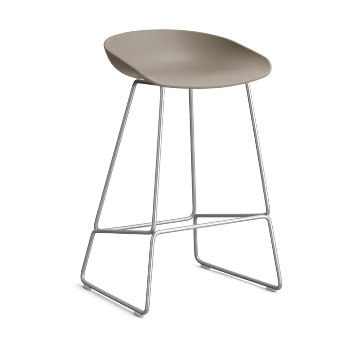 About a Stool 38 Low barstol 2.0 - Khaki-rustfritt stålfot - HAY