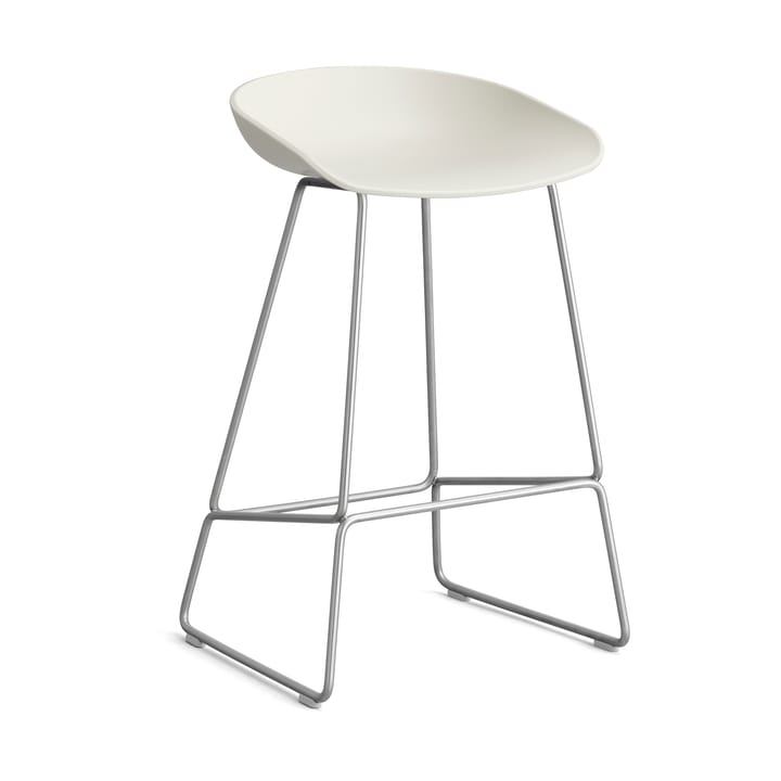 About a Stool 38 Low barstol 2.0 - Melange cream-rostfritt stål stativ - HAY