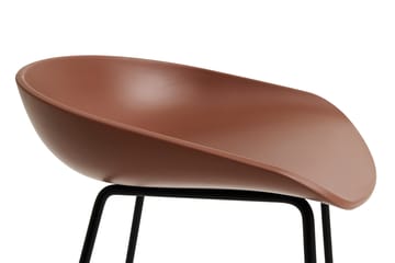 About a Stool 38 Low barstol 2.0 - Soft brick-svart stål stativ - HAY