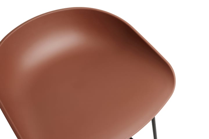 About a Stool 38 Low barstol 2.0, Soft brick-svart stål stativ HAY